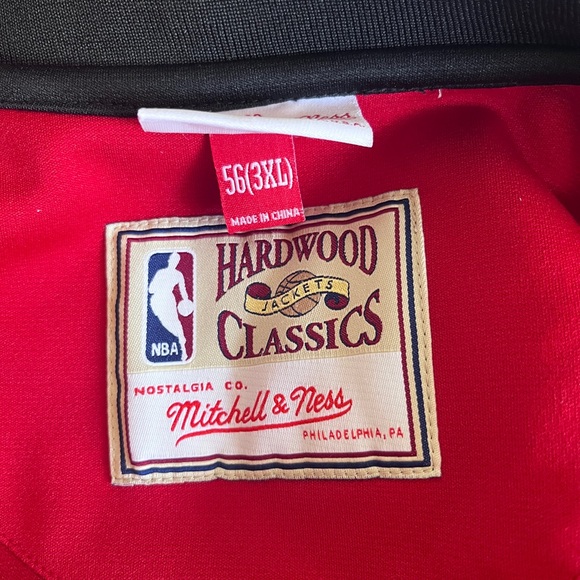 HEAT Mitchell & Ness Hardwood classics Red Performance Full-Zip Jacket Size 3XL - Picture 7 of 8